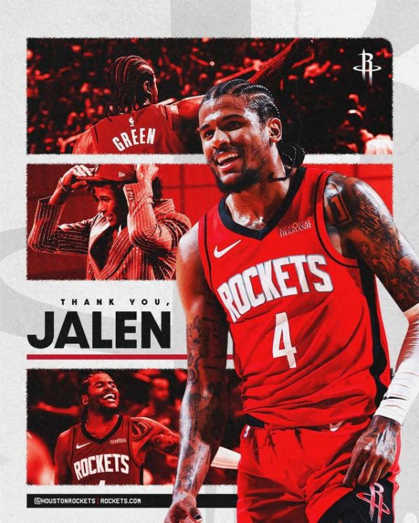 永华证券 火箭总经理：非常感激格林和狄龙的贡献 祝他们未来一切顺利